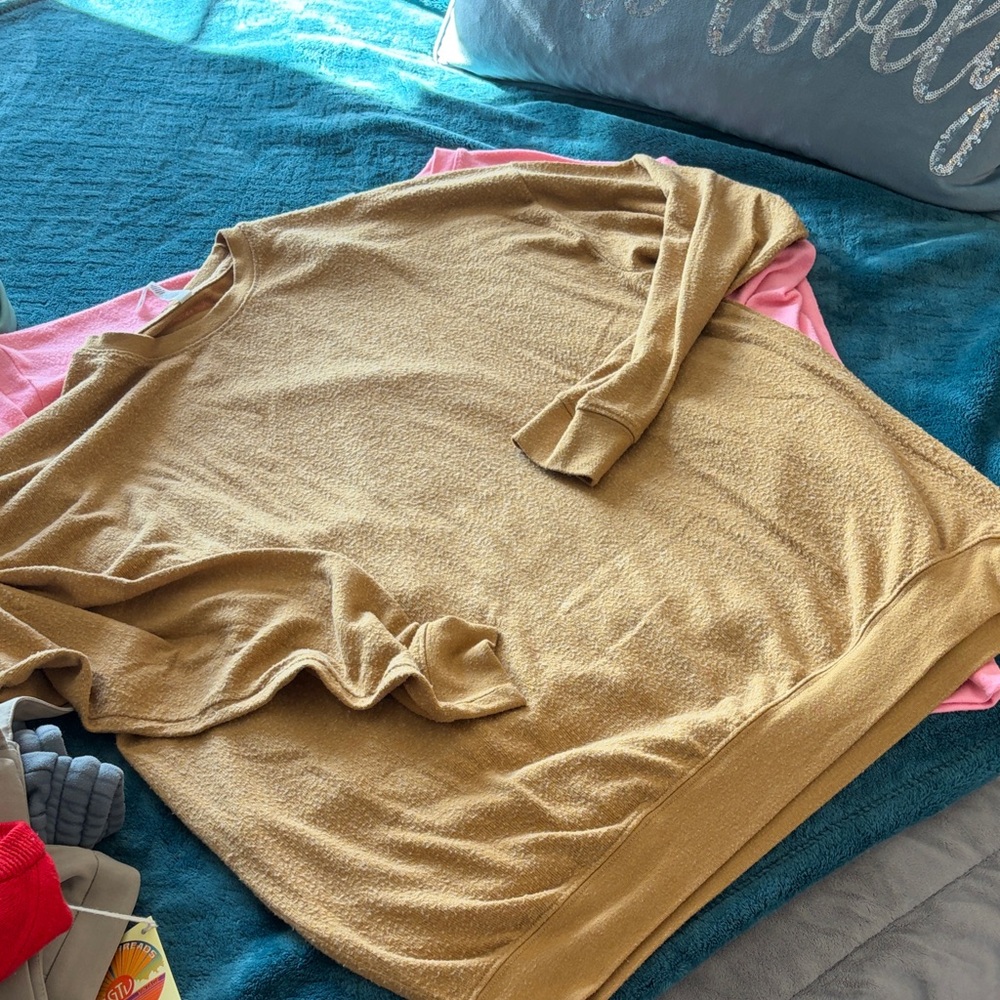 Alo Logo Sweatshirt Brown medium oversized - Picture 4 of 7